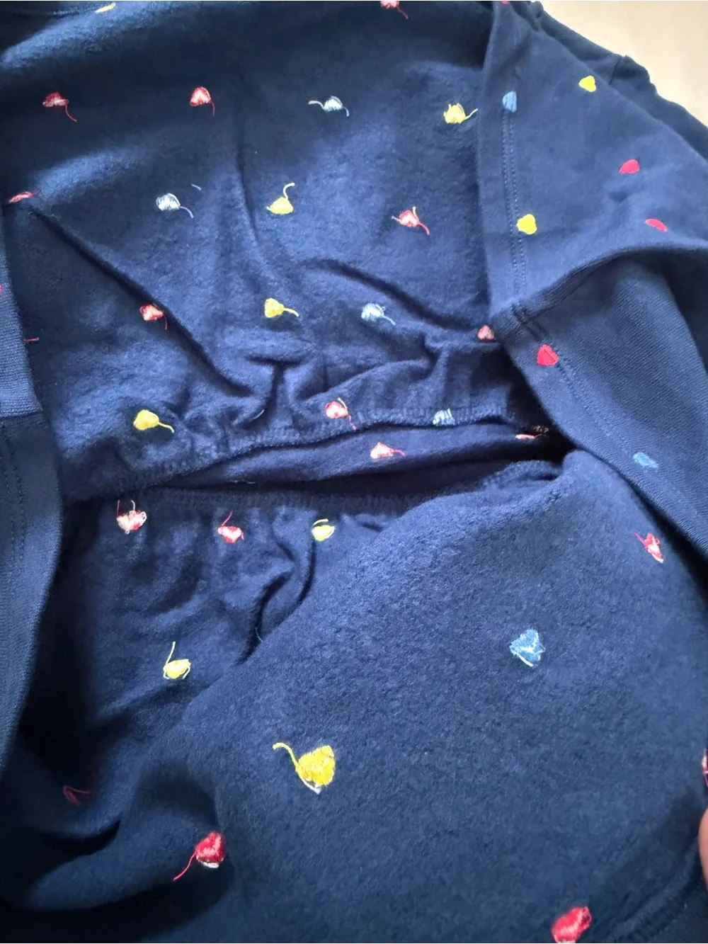 NWOT Stella McCartney Kids - Embroidered hearts fleeced dress - 24M
